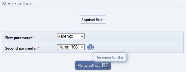 Merging Authors