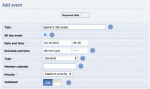 Add an event form