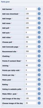 Configuring point scoring