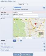 Adding your Store information (filling in a catalogue entry)