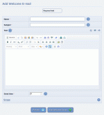 Creating a welcome e-mail