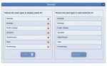 Calendar interest filtering