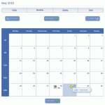 The calendar month view