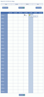 The calendar week view