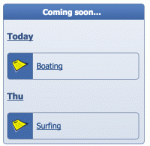 Upcoming events via the listing mode of the <kbd>side_calendar</kbd> block