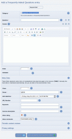 Adding an entry to a catalogue