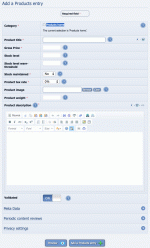 Adding a store product