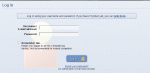 The detailed logging in page