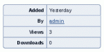 The download statistics box