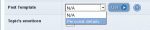 The screen to select post templates for use in a post