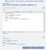 The template editing screen